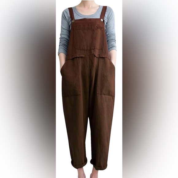 Elegant Brown Women's Jumpsuit - Picture 5 of 8